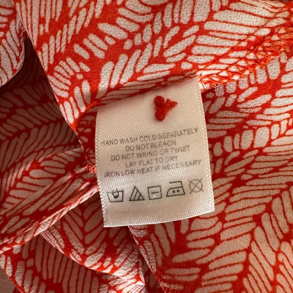 Noir Women’s Medium Women's orange and white Patterned Top - Picture 5 of 6